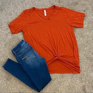 Orange oversized t-shirt